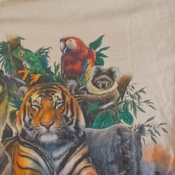 Vintage Bush Gardens Endangered Animals Tee Alstyle Apparel XL - Picture 3 of 8
